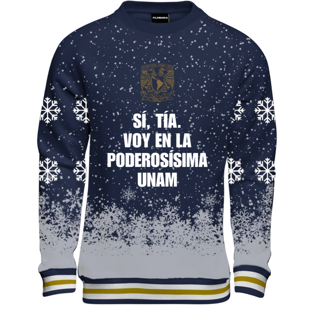UNAM ugly sweater sí, tía