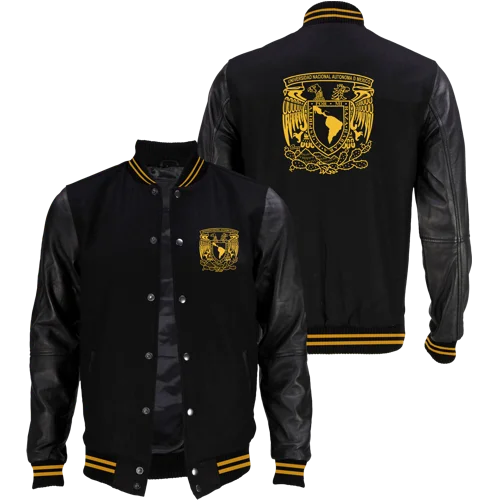 UNAM Negra Paño y Piel Jacket