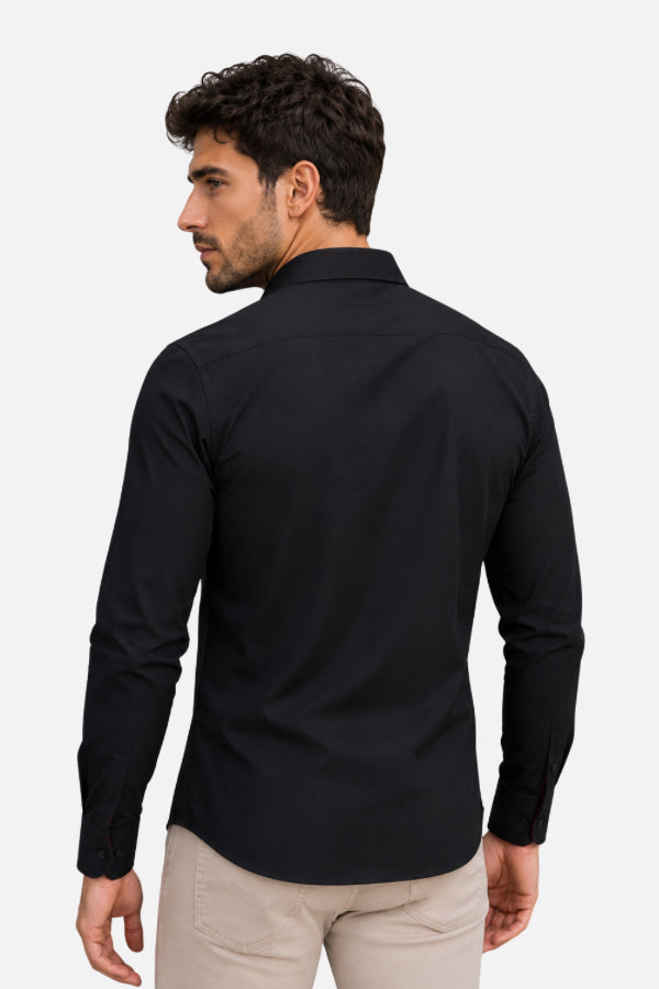 Camisa Ejecutiva Corporativa para Hombre con Detalles en Contraste