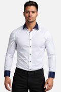 Camisa Ejecutiva Bicolor para Hombre Manga Larga