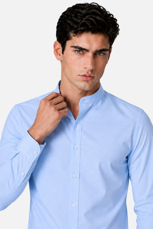Camisa Ejecutiva Manga Larga Cuello Mao Hombre | Uniforme Empresarial Personalizado