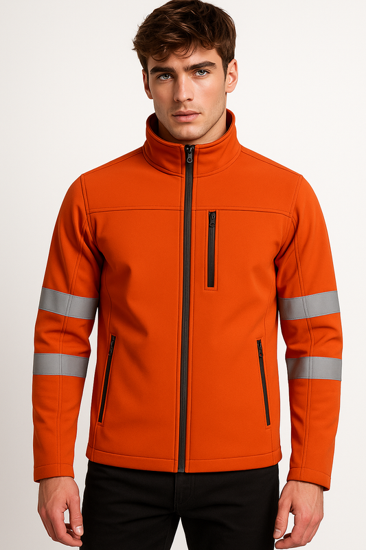 Chamarra de Alta Visibilidad Industrial Impermeable – naranja neón