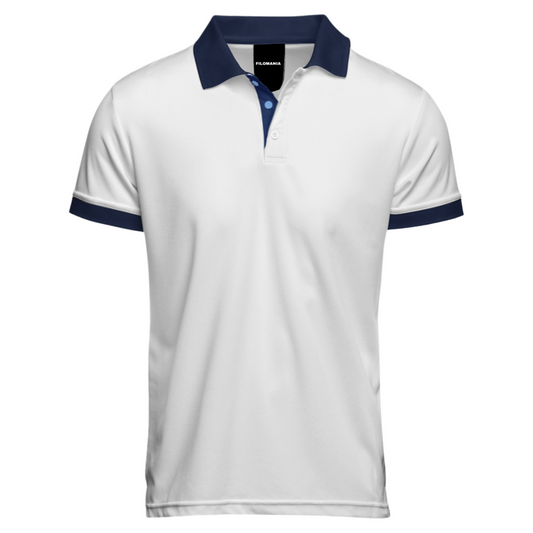 Polo combinada Blanca