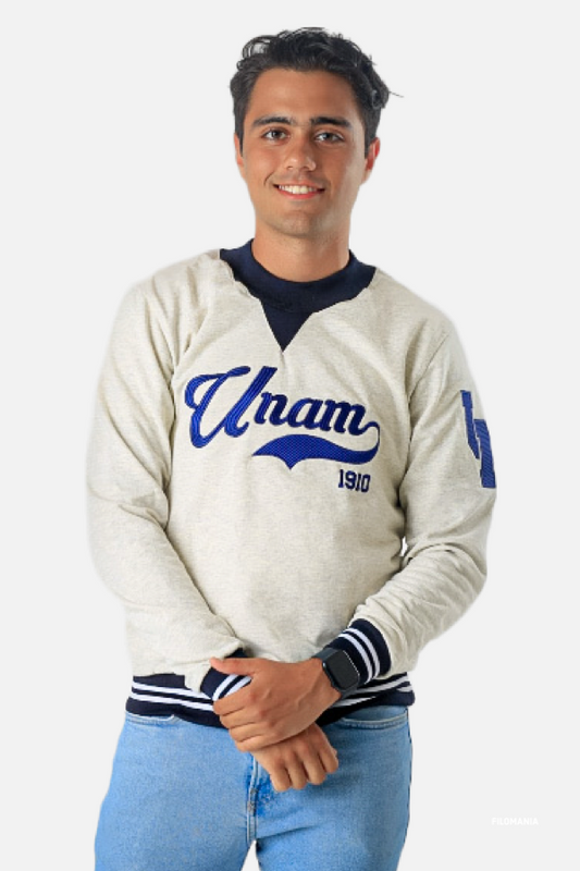 UNAM Retro jaspe SUDADERA Pullover