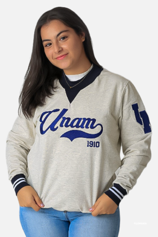 UNAM Retro jaspe SUDADERA Pullover