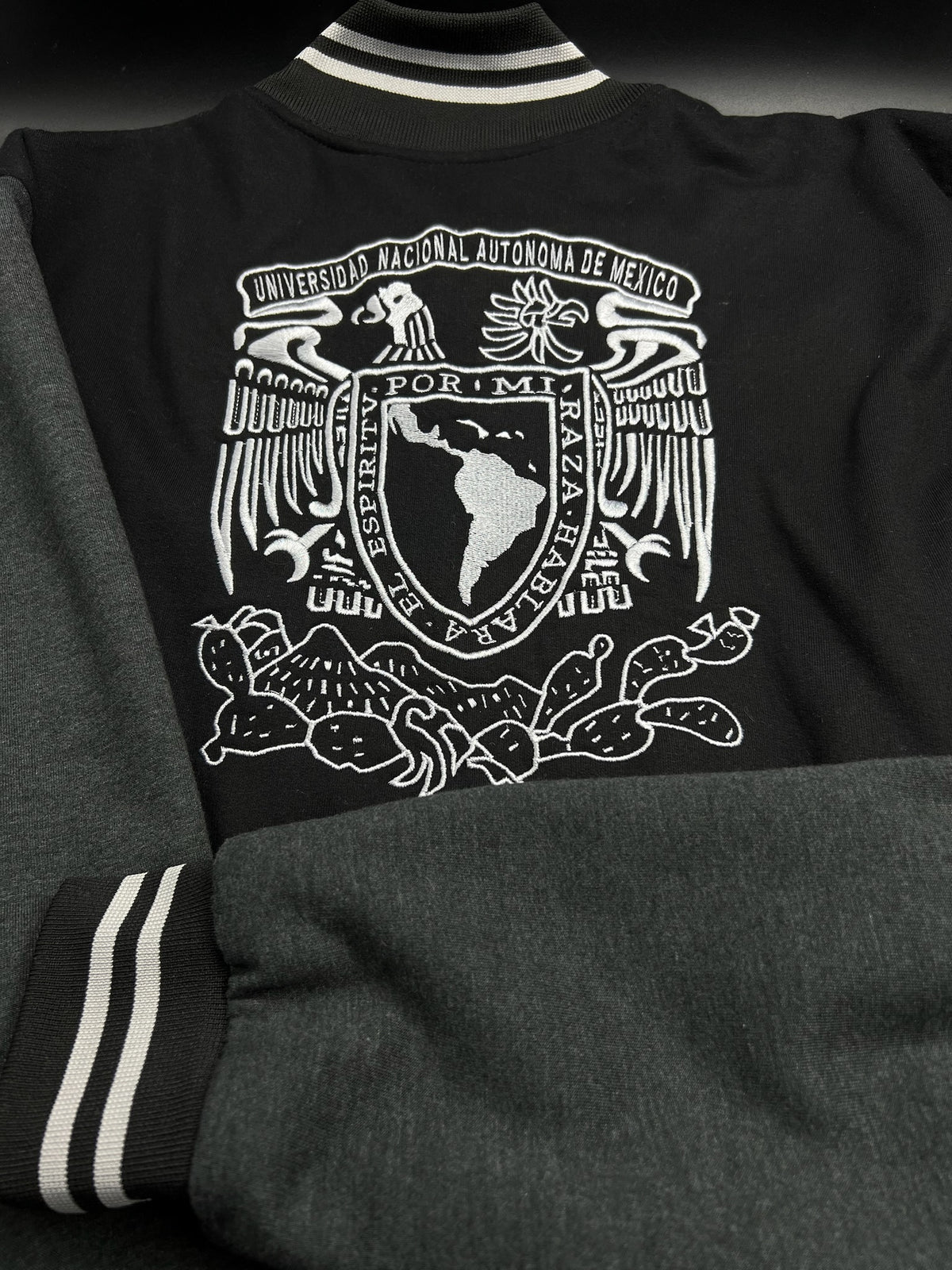 SILVER UNAM Varsity Jacket