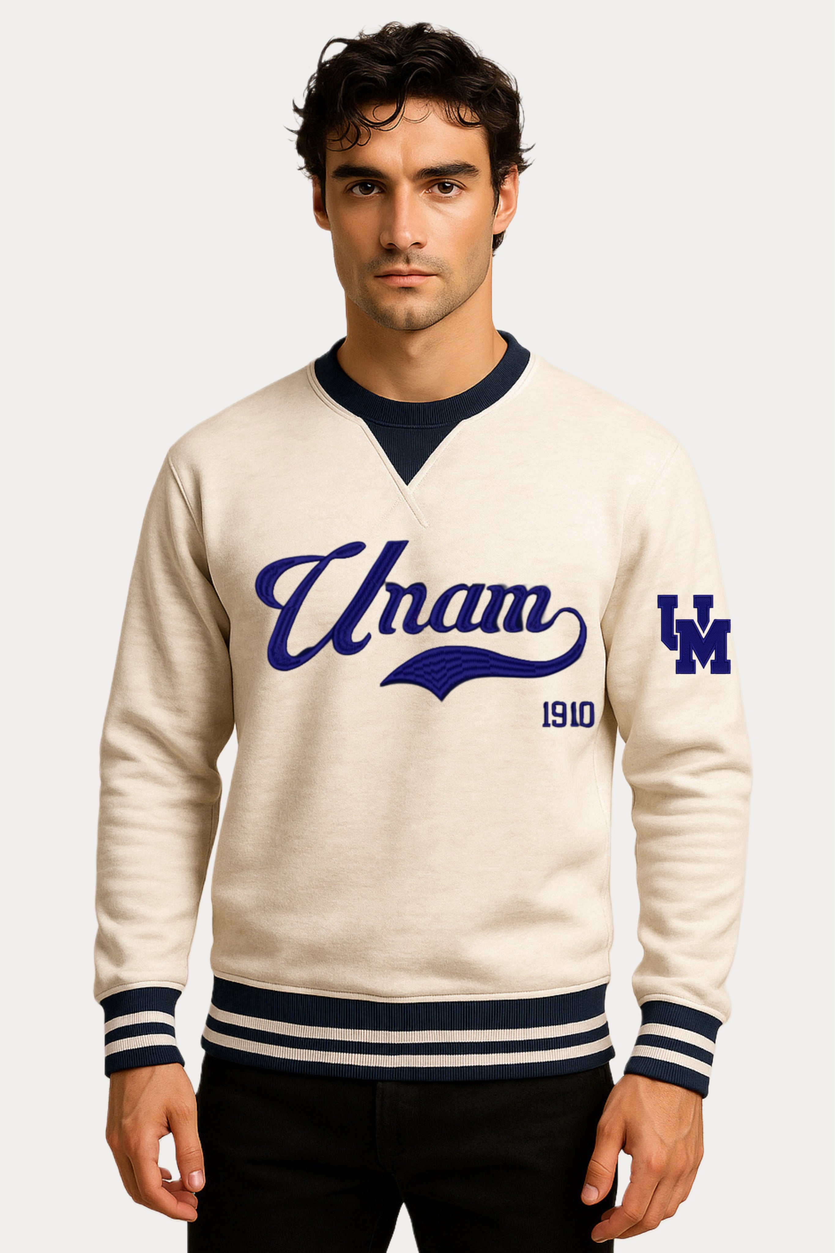UNAM Retro jaspe SUDADERA Pullover